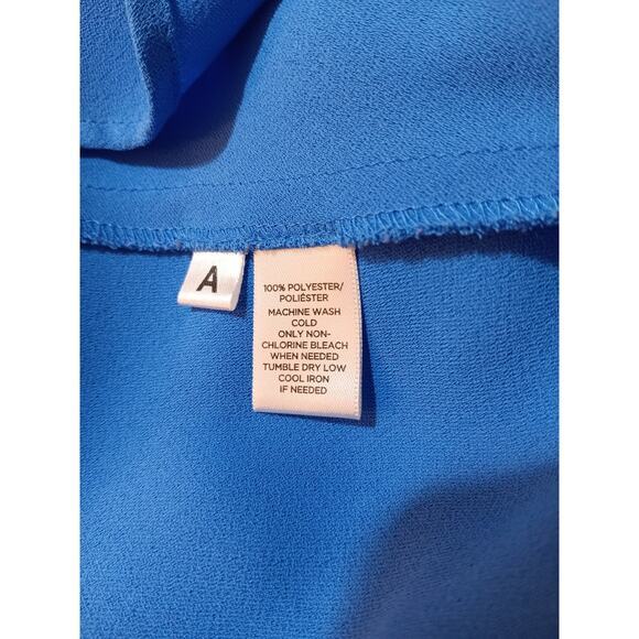 LOFT A-Line Dress Midi XS 0 Petite Blue Circle Skirt Dressy Event Office‎ Career - Picture 8 of 9